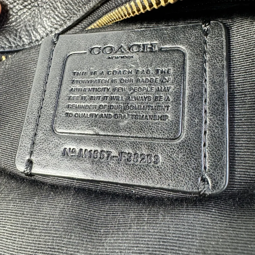 Coach Mini Charlie Backpack Black Pebbled Leather‎ Gold Hardware #M1567-F38263